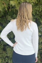 Carol V-ringad Pullover Dam OffWhite Micha