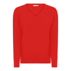 Carol V-neck Pullover Women Spring Red Micha