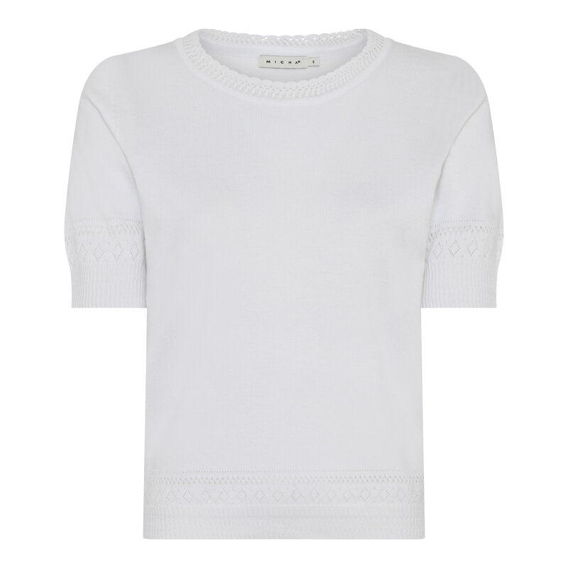 Dominica Short-Sleeved Pullover Women Bright White Micha