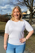 Dominica Kortärmad Pullover Dam Bright White Micha