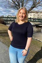 Dominica Kortärmad Pullover Dam Navy Micha