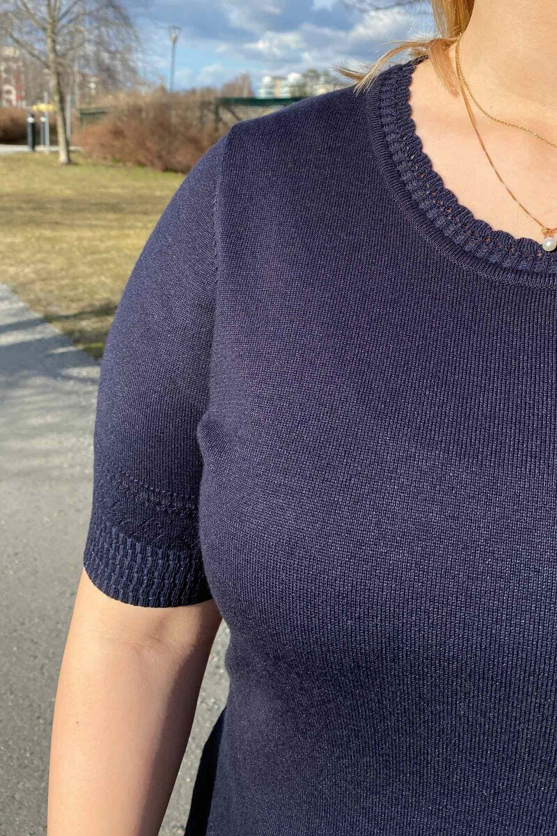 Dominica Kortärmad Pullover Dam Navy Micha