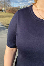 Dominica Kortärmad Pullover Dam Navy Micha