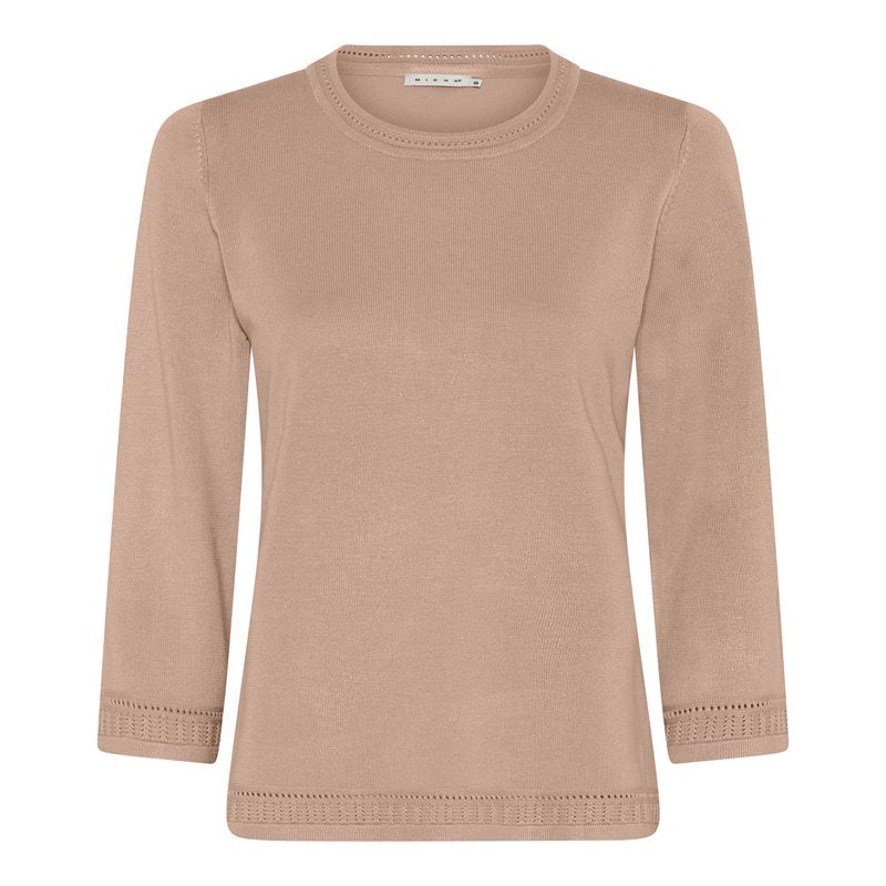Khloe Crew-Neck Pullover Women Camel Micha