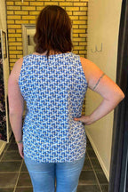 Leilani Top Women Blue Mosai Micha