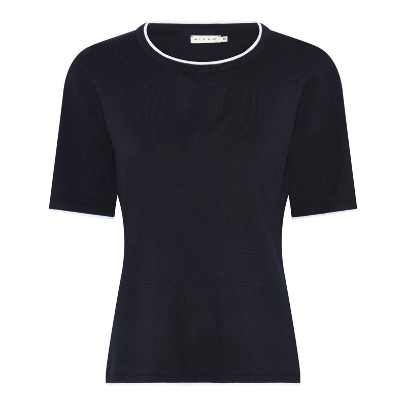 Nella Short-Sleeved Pullover Women Navy Micha