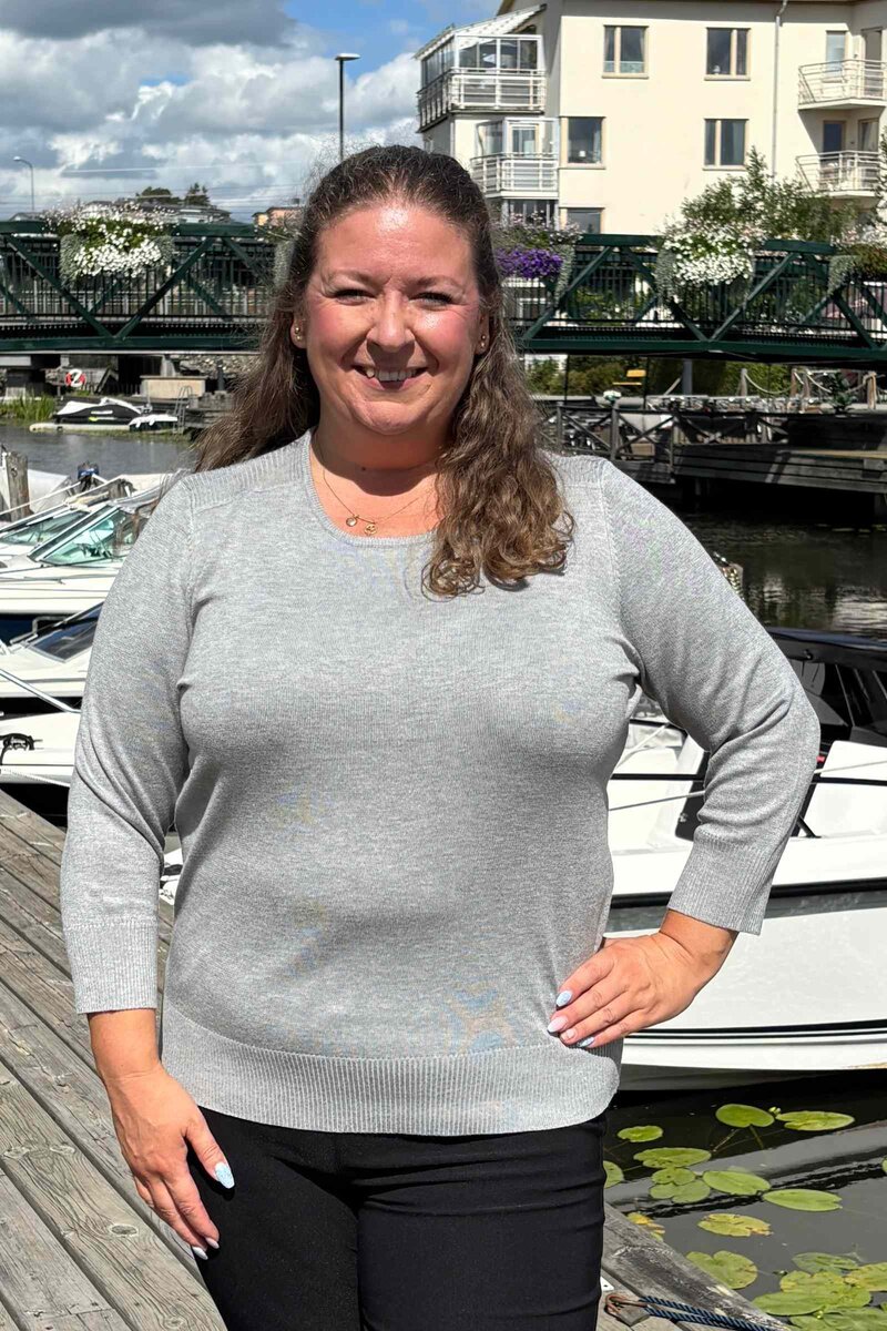 Norah Pullover Ladies Light Grey Melange Micha
