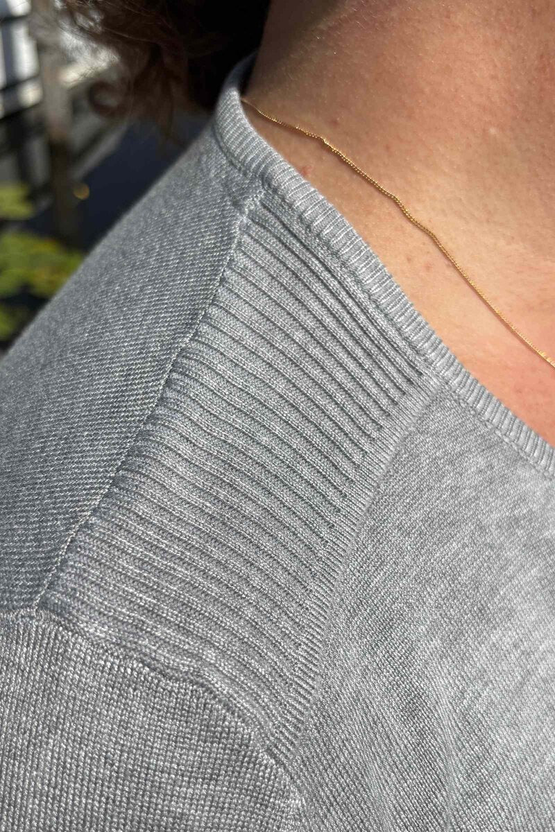 Norah Pullover Ladies Light Grey Melange Micha