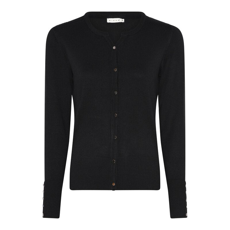 Tinka Rundhalsad Cardigan Dam Black Micha
