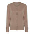 Tinka Round Neck Cardigan Women Camel Micha
