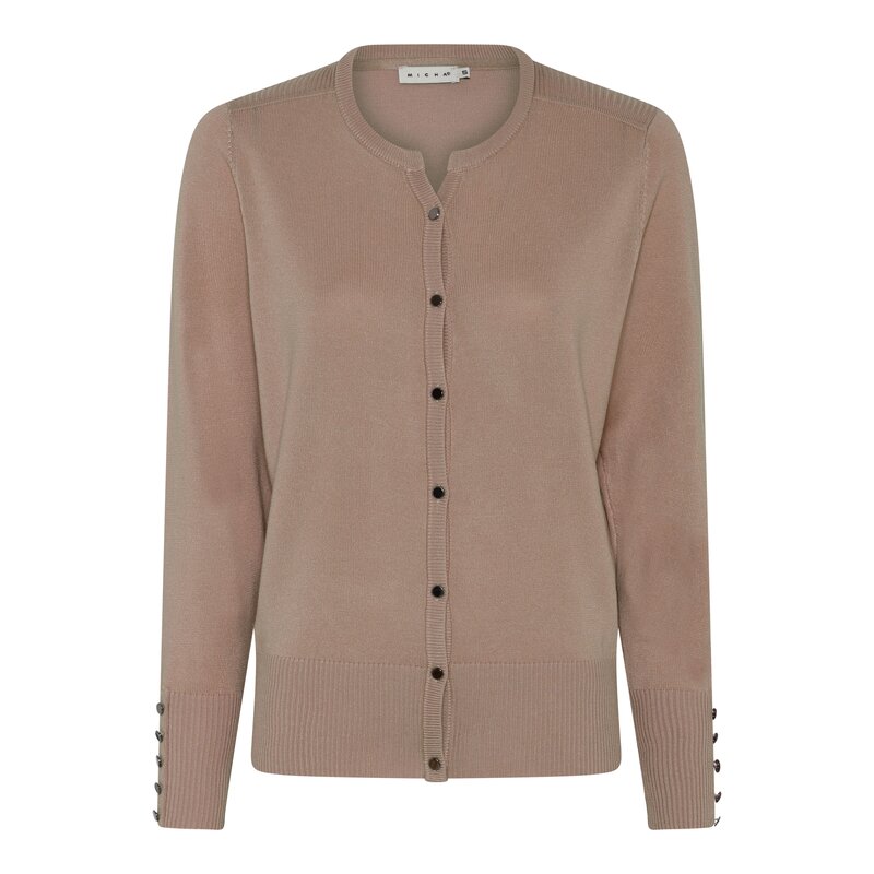 Tinka Rundhalsad Cardigan Dam Camel Micha