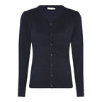 Tinka Rundhalsad Cardigan Dam Navy Micha