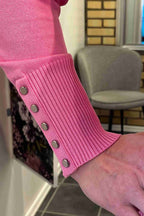 Tinka Rundhalsad Cardigan Dam Pink Lady Micha