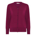 Tinka Round Neck Cardigan Women Purple Wine Micha