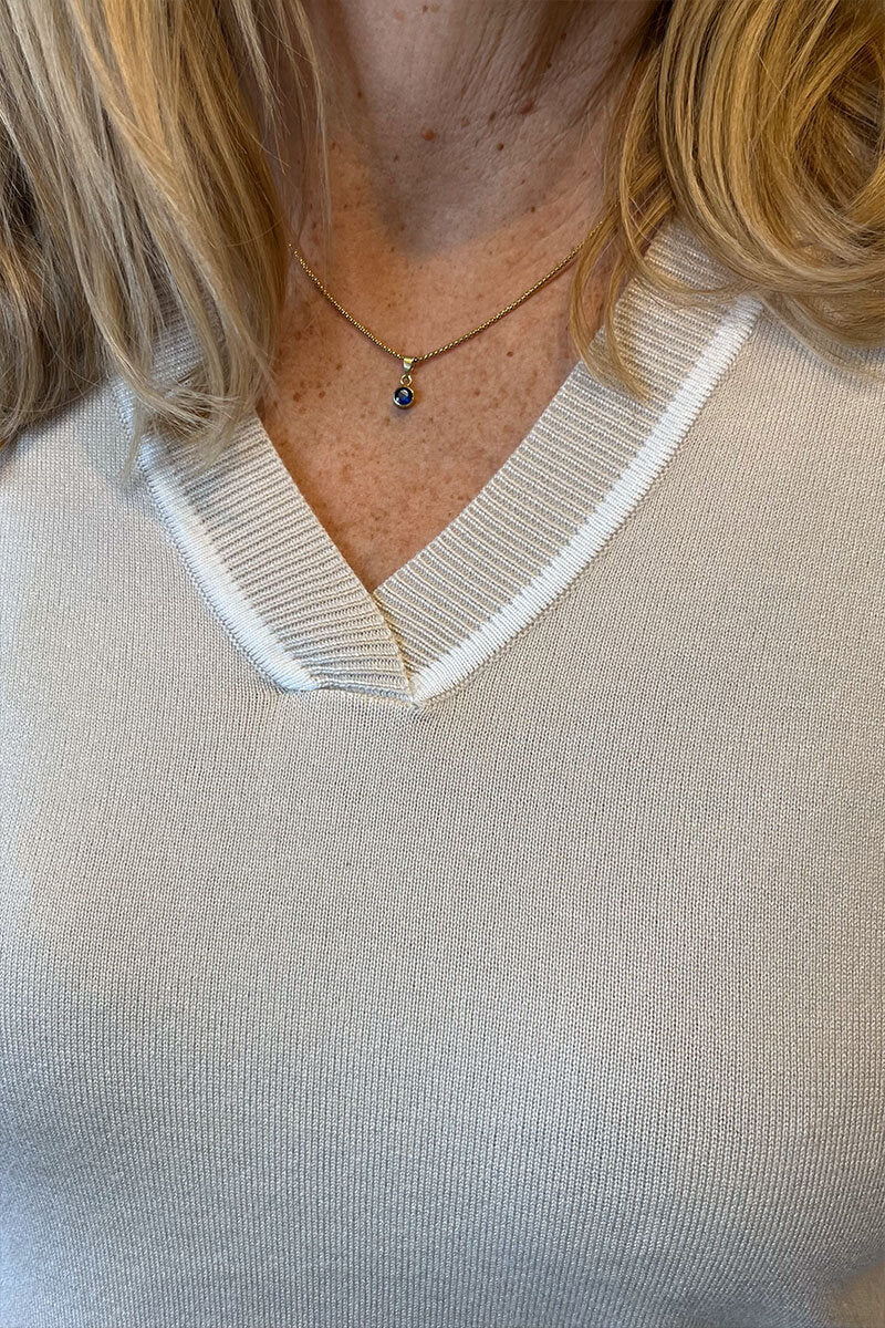 Vilma V-ringad Pullover Dam Sandshell Micha
