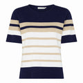 Zuzanna Short-Sleeved Pullover Women Navy Sand Micha