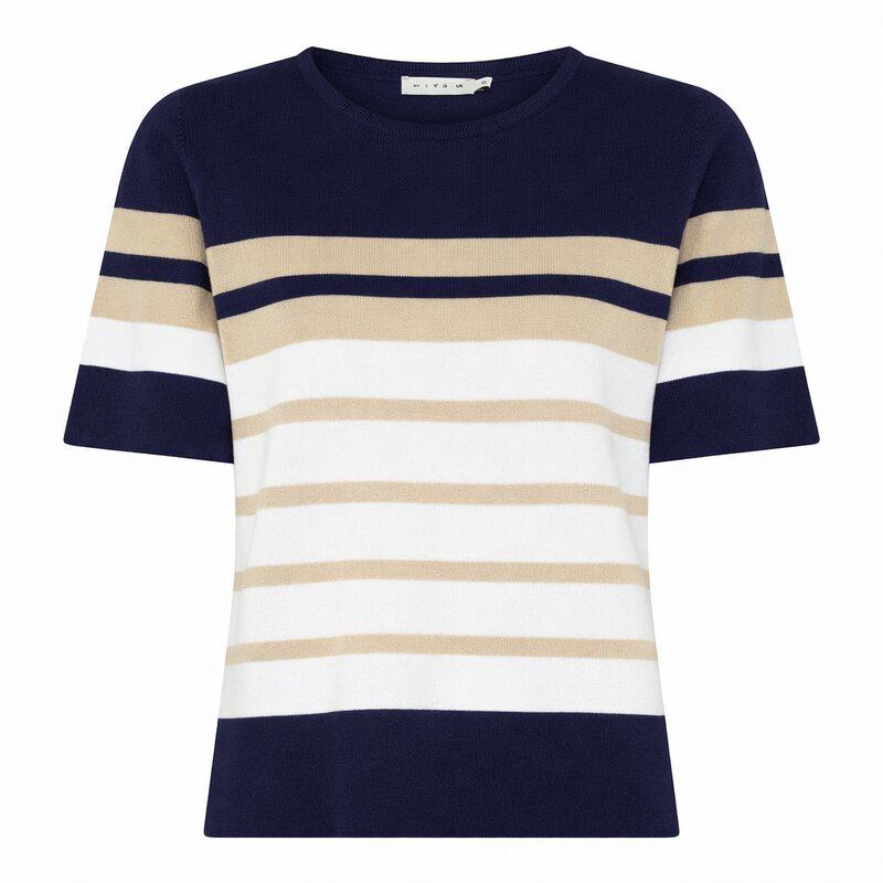 Zuzanna Short-Sleeved Pullover Women Navy Sand Micha