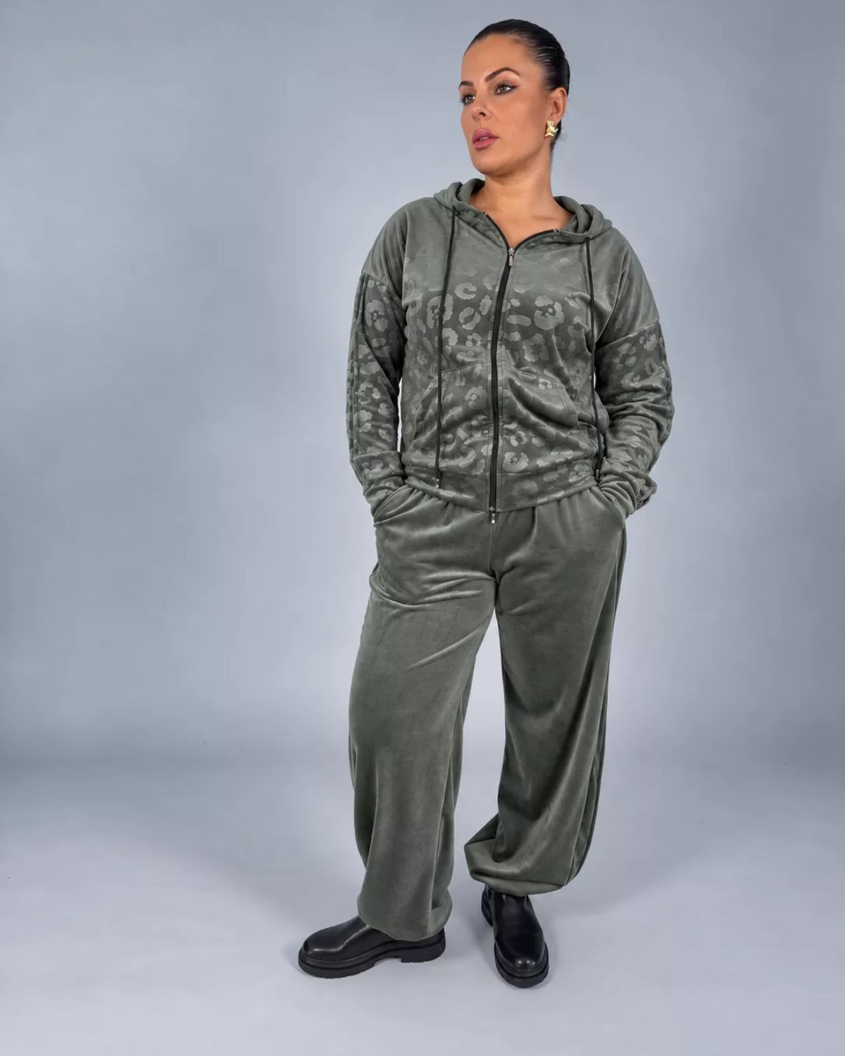 Mickie Velourset Dam Grön Army | Smilebutiken - Camicia