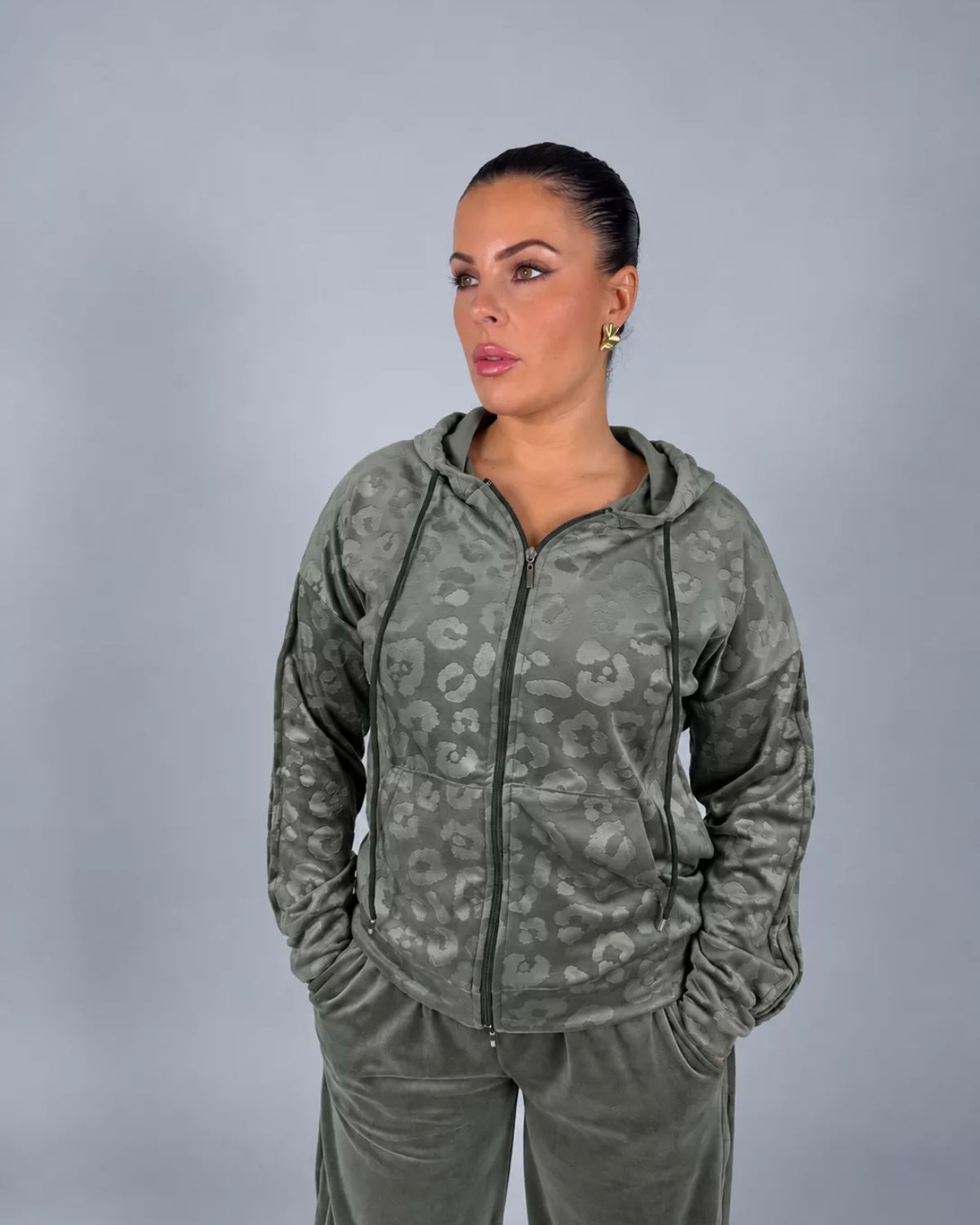 Mickie Velourset Dam Grön Army | Smilebutiken - Camicia