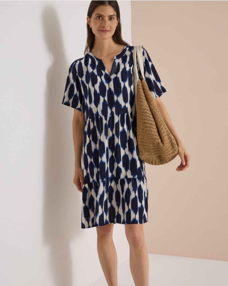 Millie Mönstrad Klänning Dam Urban Dark Blue | Smilebutiken - Cecil