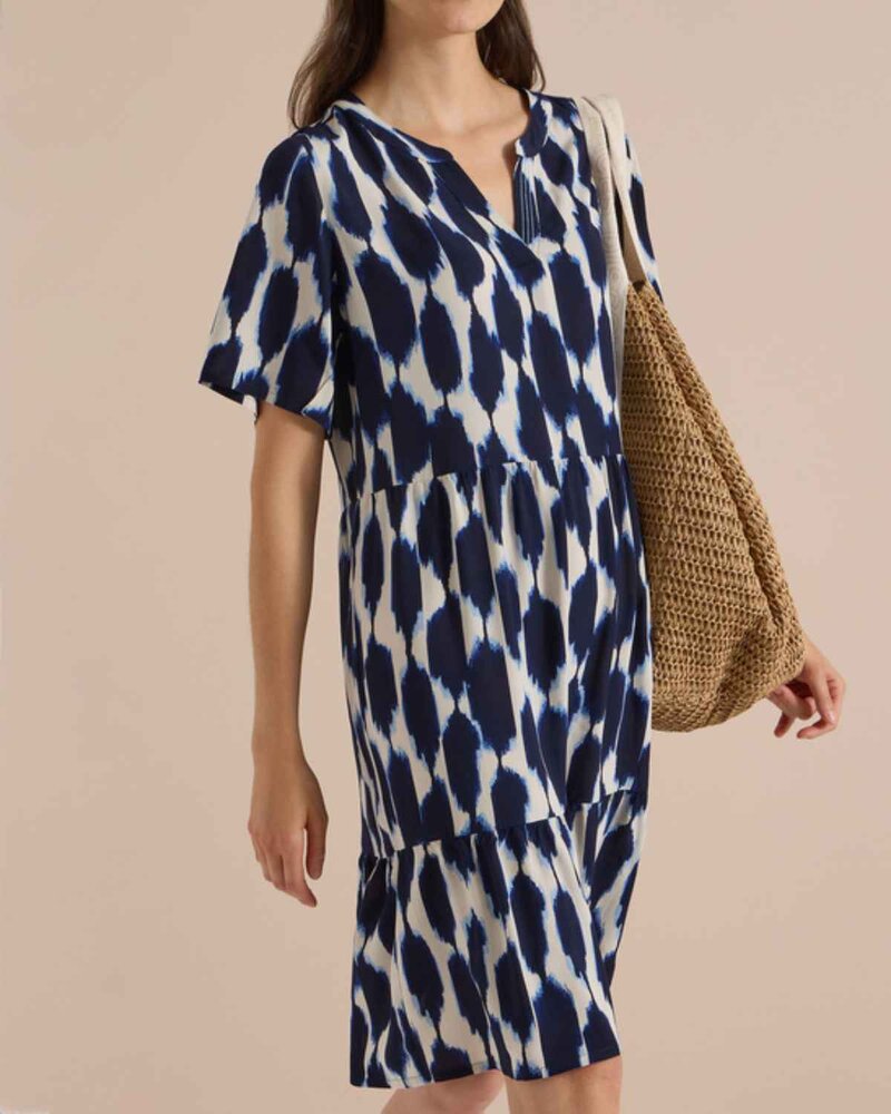 Millie Mönstrad Klänning Dam Urban Dark Blue | Smilebutiken - Cecil
