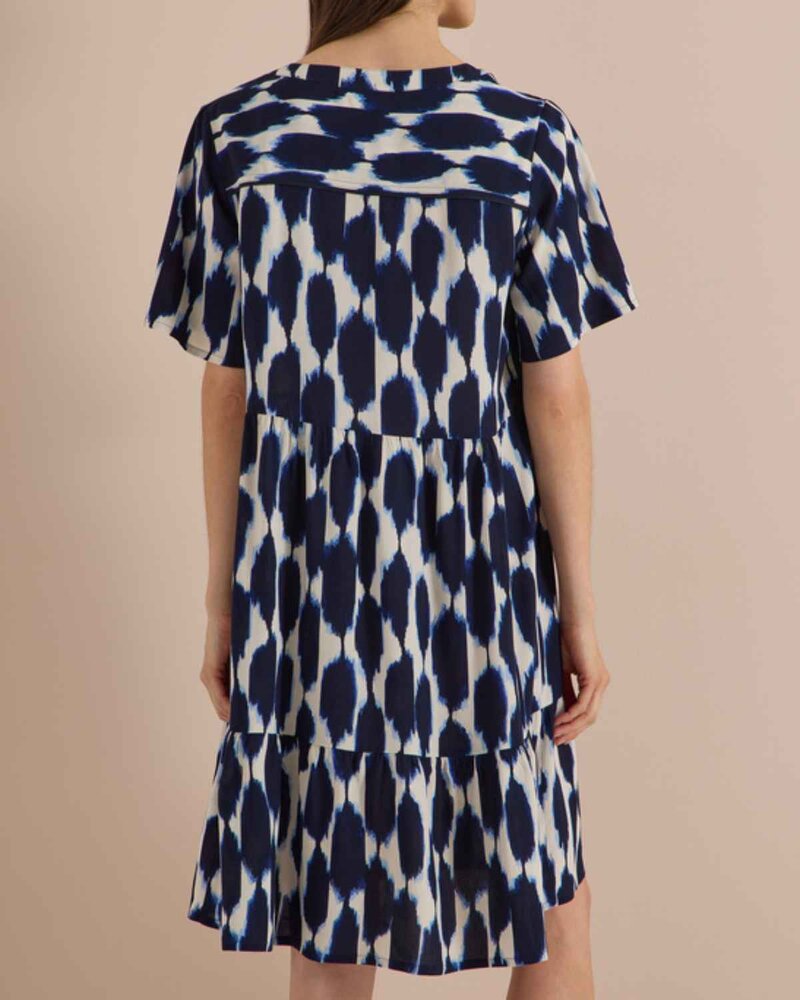 Millie Mönstrad Klänning Dam Urban Dark Blue | Smilebutiken - Cecil