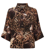 Mirage Leopardmönstrad Skjorta Dam Brun Moro Marta du Chateau | Smilebutiken - Marta du Chateau