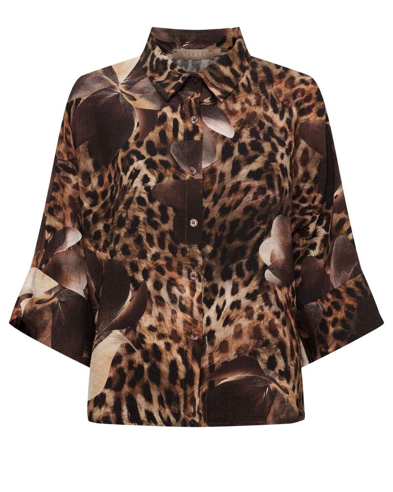 Mirage Leopardmönstrad Skjorta Dam Brun Moro Marta du Chateau | Smilebutiken - Marta du Chateau
