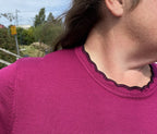 Candy Rundhalsad Pullover Dam Purple Wine Micha