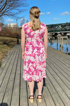 Miss Lady Arya Patterned Dress Women Pink DH Fashion