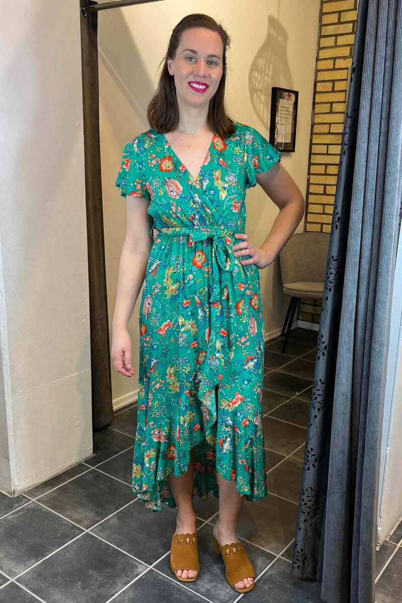 Miss Lady Oakley Dress Women Green DH Fashion