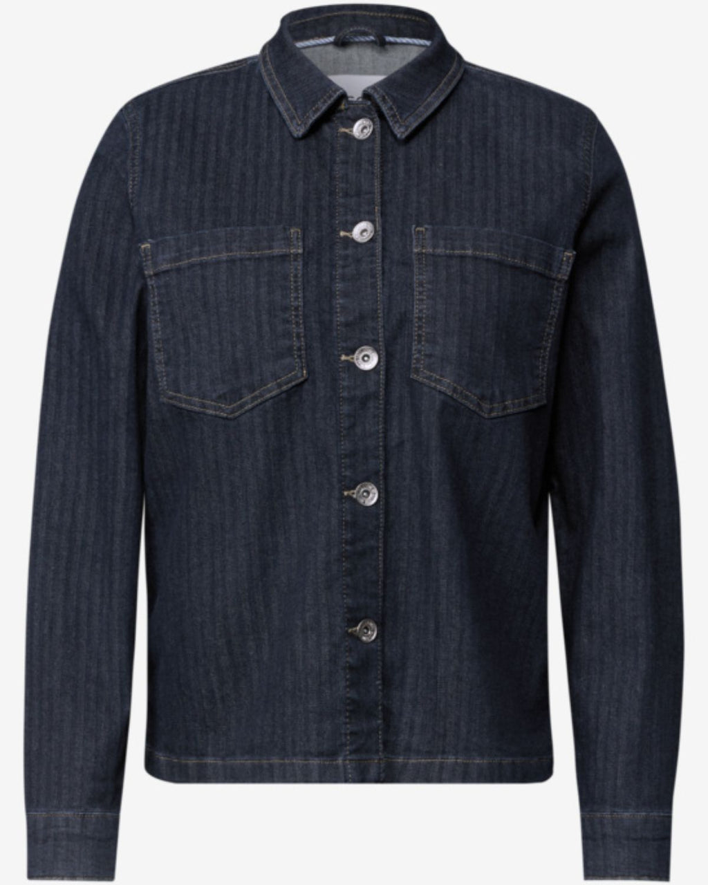 Mona Denim Skjorta Dam Denimblå Rinsed Herringbone | Smilebutiken - Cecil