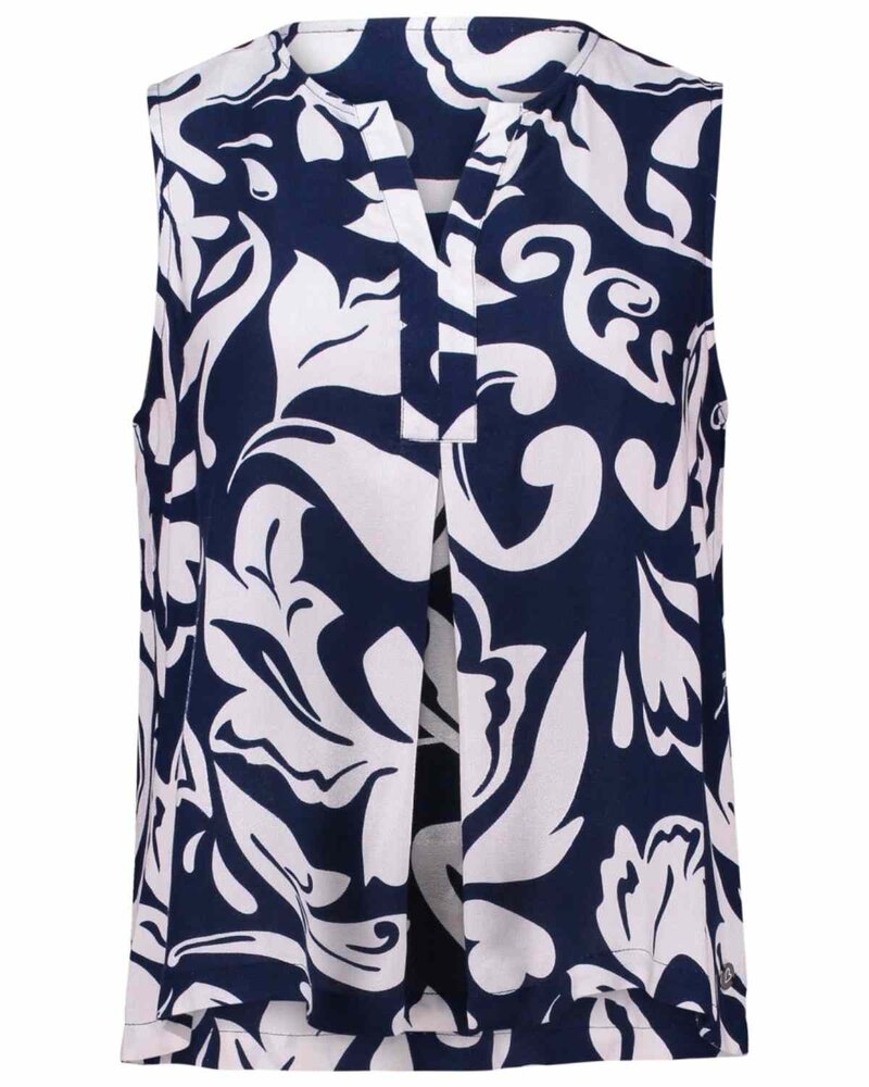 Mönstrad Blus Haven Dam Navy | Smilebutiken - Zabaione