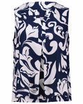 Mönstrad Blus Haven Dam Navy | Smilebutiken - Zabaione