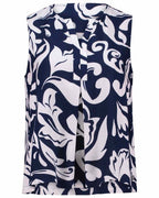 Mönstrad Blus Haven Dam Navy | Smilebutiken - Zabaione