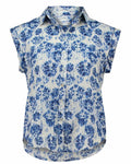 Patterned Blouse Johanna Dam Navy | Smilebutiken - Zabaione