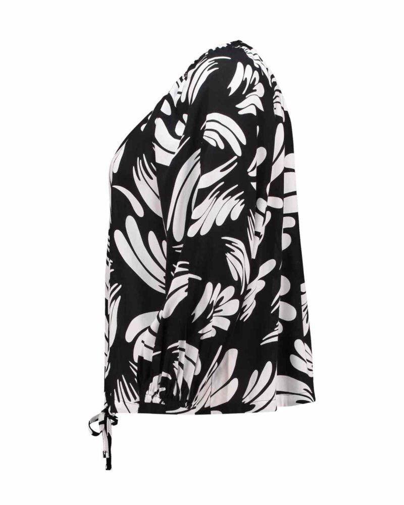 Mönstrad Blus Xia Dam Black | Smilebutiken - Zabaione