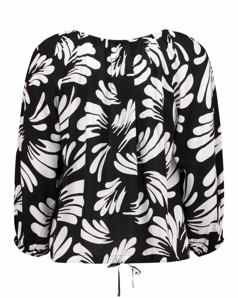 Mönstrad Blus Xia Dam Black | Smilebutiken - Zabaione