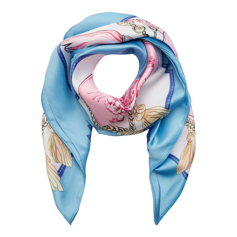 Mönstrad Scarf Finja Dam Blue | Smilebutiken - Marta du Chateau