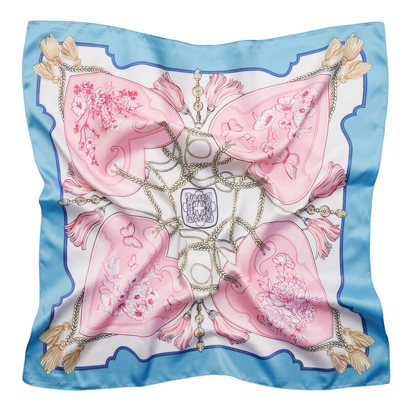 Mönstrad Scarf Finja Dam Blue | Smilebutiken - Marta du Chateau