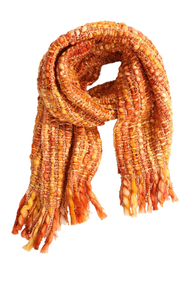 Star Scarf Women Orange W Golden Lurex Moshi