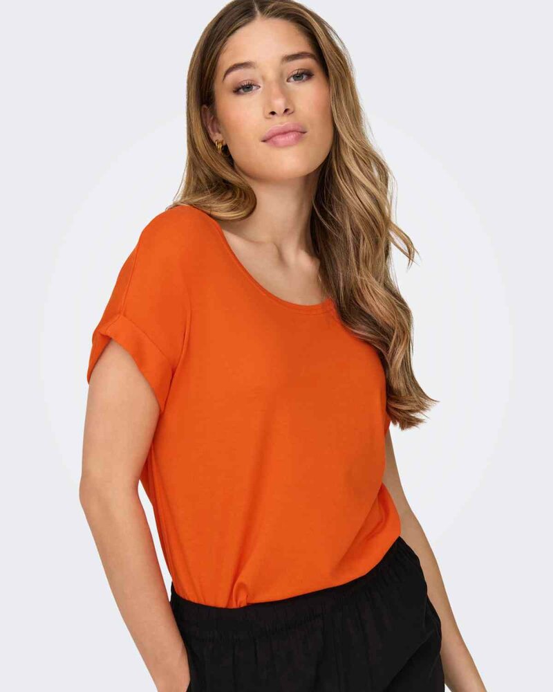Auntie T-Shirt Women Scarlet Ibis | Smilebutiken - ONLY