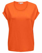 Auntie T-Shirt Women Scarlet Ibis | Smilebutiken - ONLY