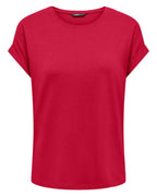Moster T-shirt Dam Röd Ski Patrol | Smilebutiken - ONLY