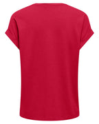 Moster T-shirt Dam Röd Ski Patrol | Smilebutiken - ONLY