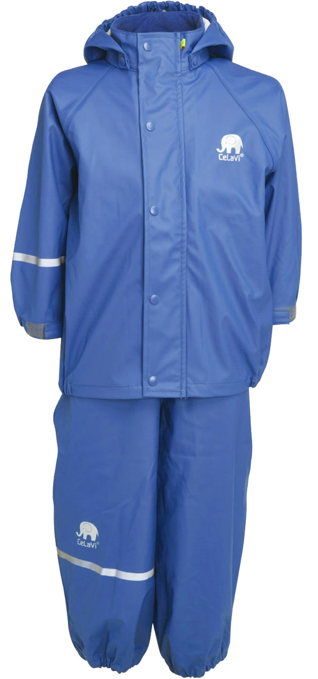 Basic Rainwear Set OceanBlue Ofodrat regnset Barn Celavi