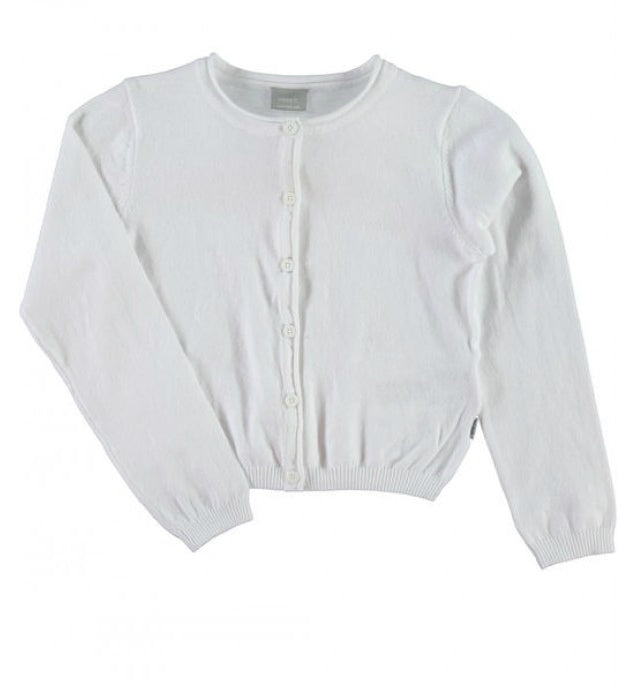 Vamina Knit Short Cardigan Bright White Kids Name it