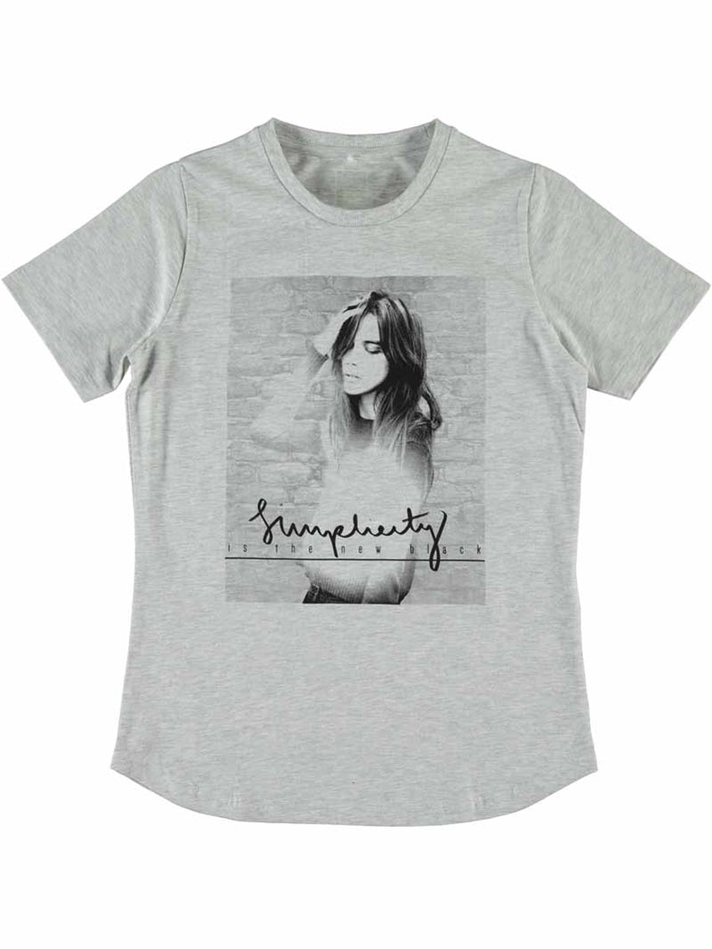 Name it Janet Short Sleeve Top Junior Light Grey - Name It