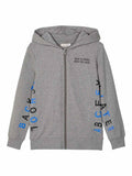Name it Notebook Sweat Cardigan Grey Melange Kids - Name it