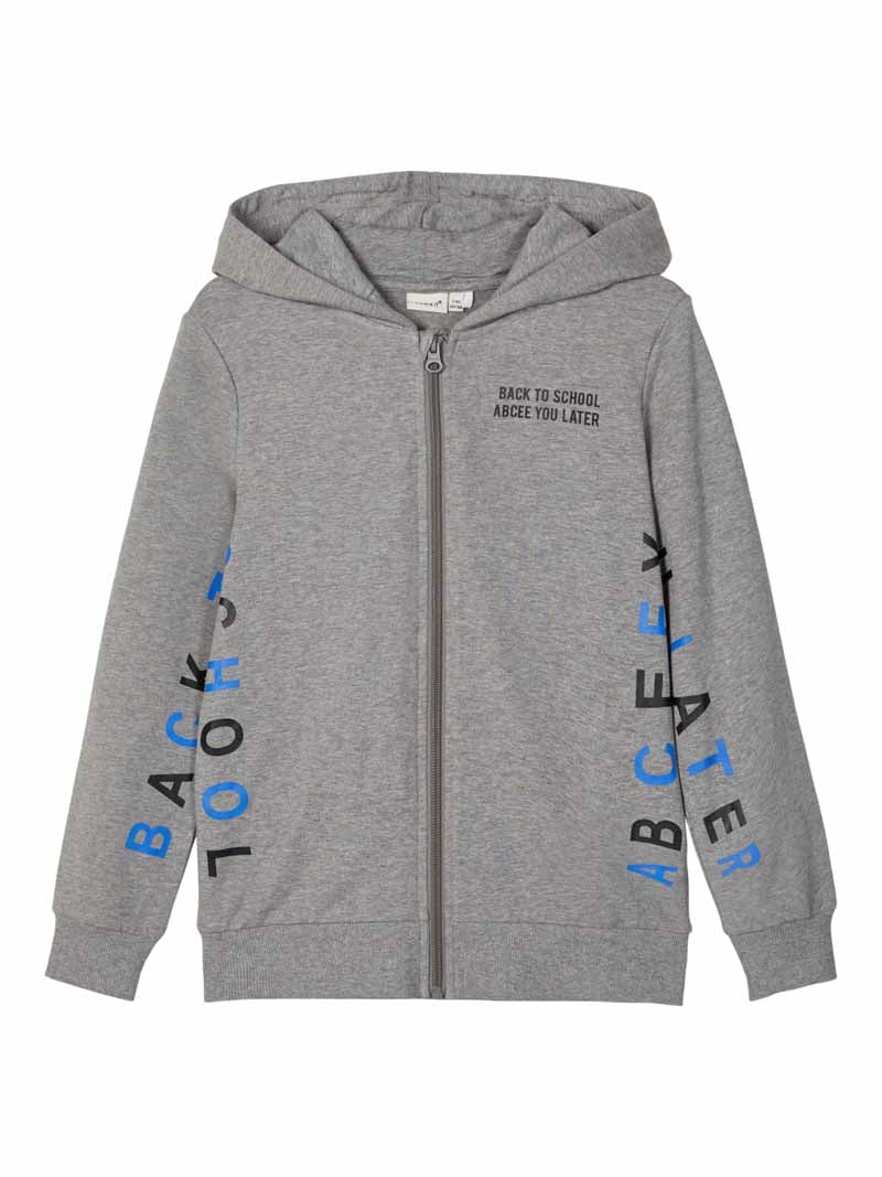 Name it Notebook Sweat Cardigan Grey Melange Kids - Name it